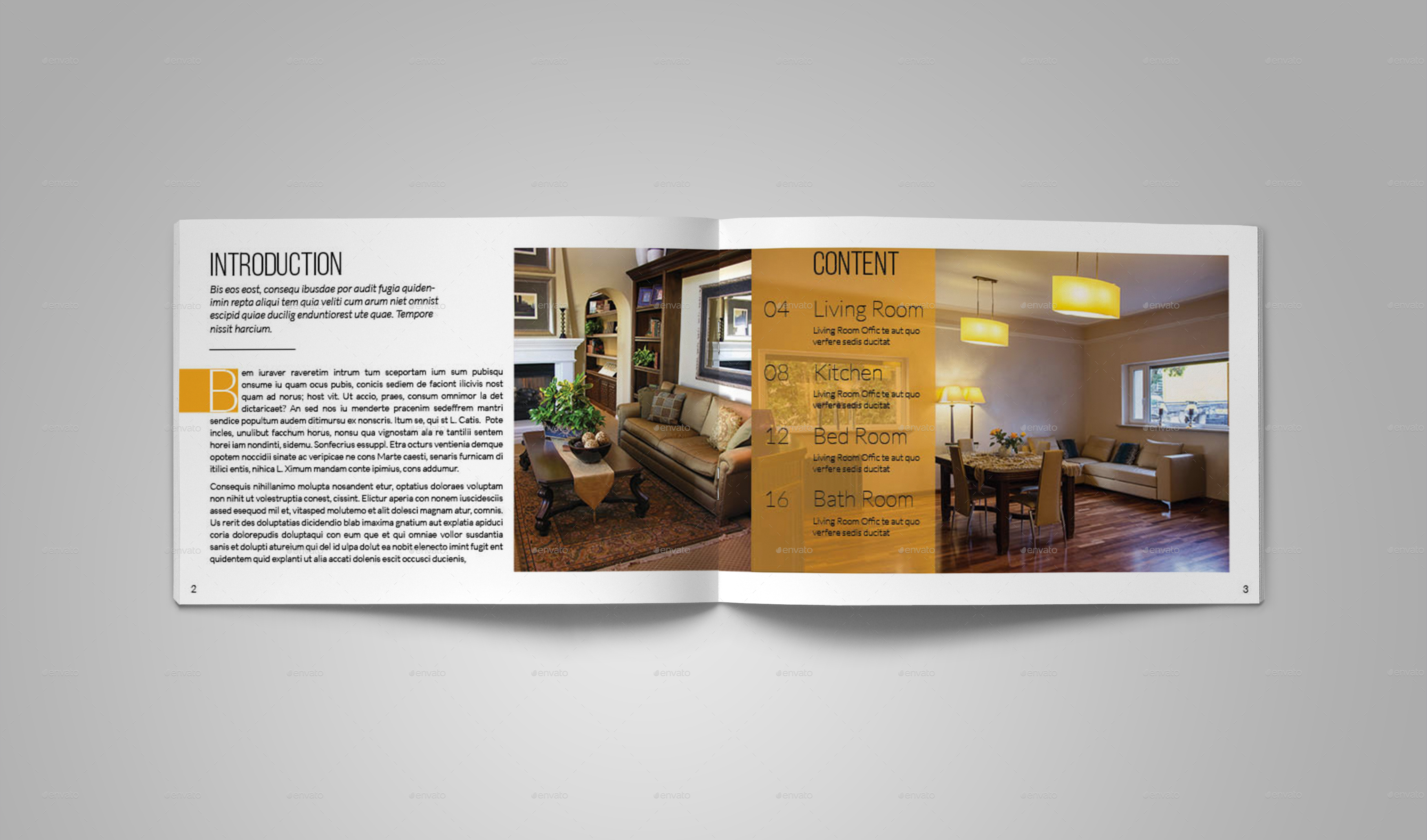 Interior Design Catalog Template by bookrak GraphicRiver